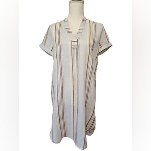 Cabana by Casacabana Linen Blend Striped Tunic Women's Size XS NWOT